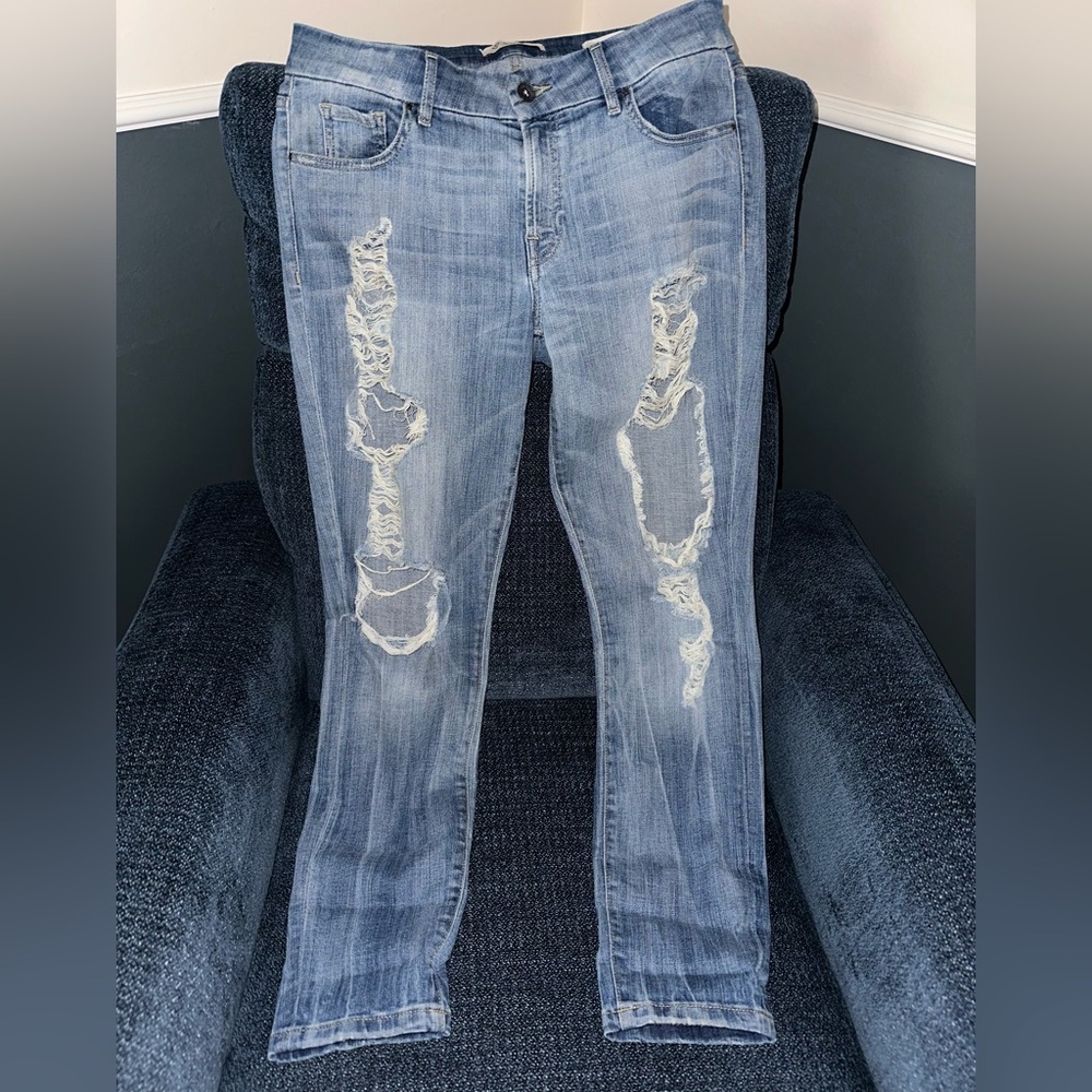 Guess Light Blue power Curvy Mid Denim Jeans